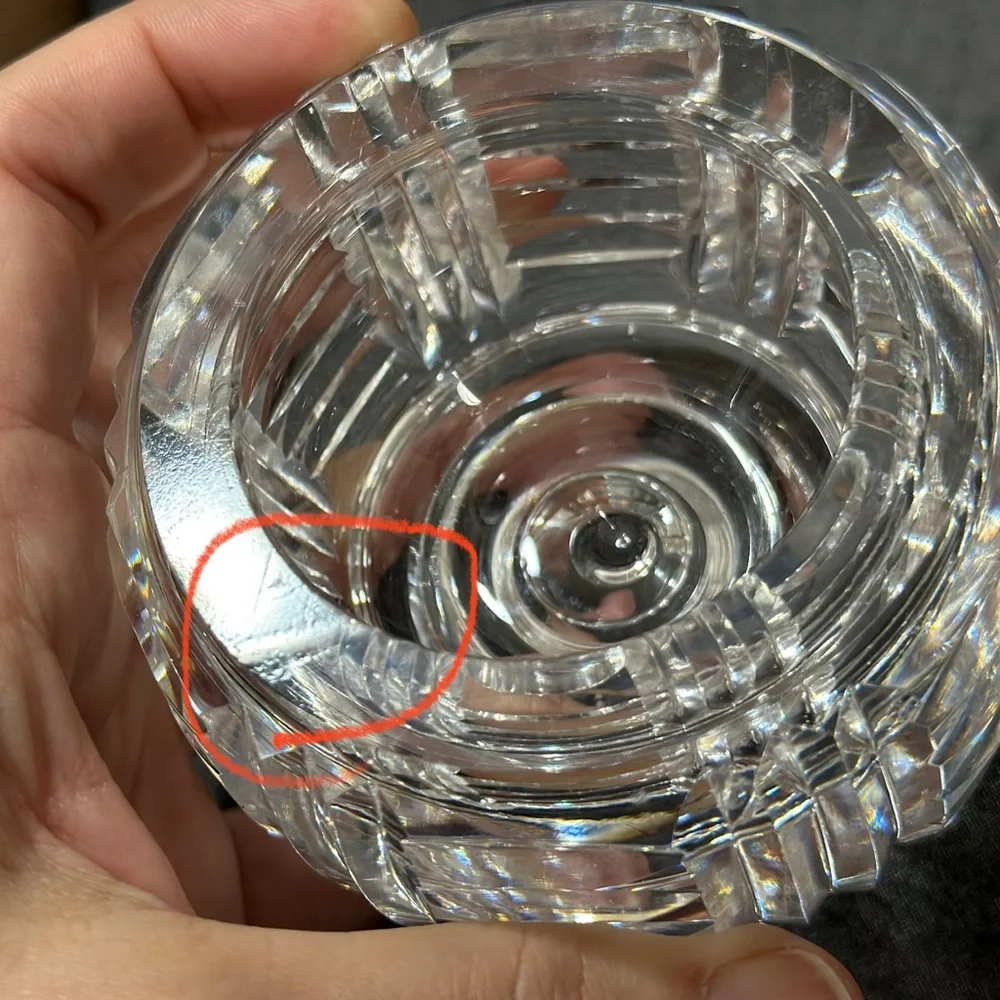 A pair of Waterford Crystal candle votives / holders